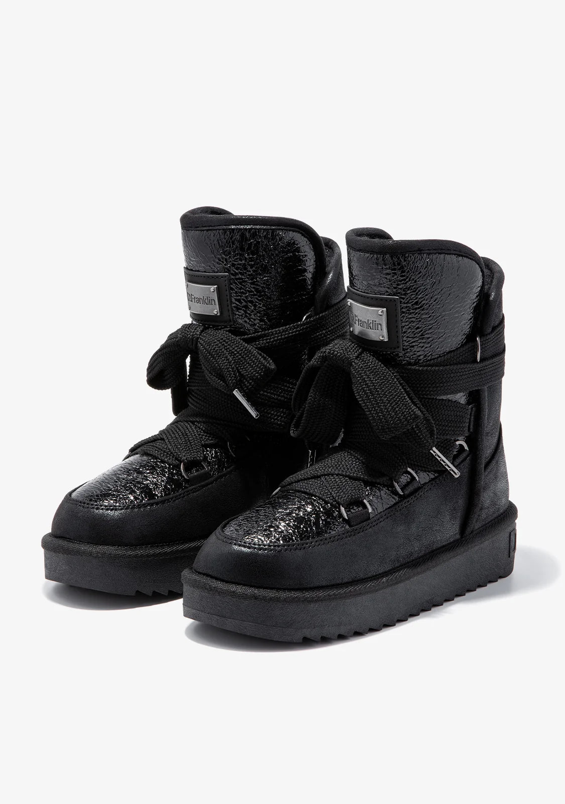 Ženske polučizme F984 - D.FRANKLIN NORDIC SHINY BLACK - CRNA