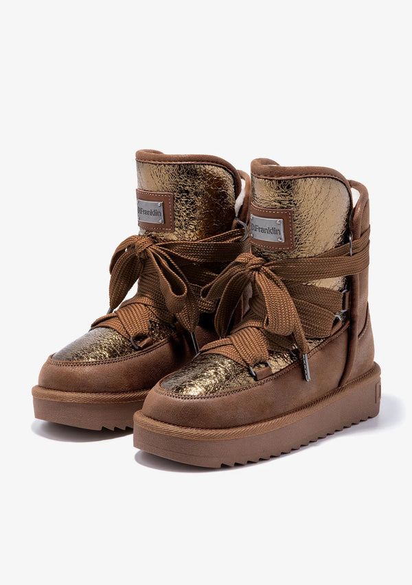 Ženske polučizme F984 - D.FRANKLIN NORDIC SHINY NUT - KAMEL