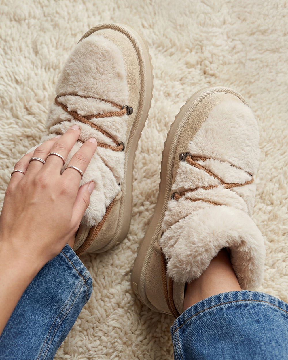 Gležnjače D.Franklin Nordic Trk Fur Low Beige G637 - BEŽ