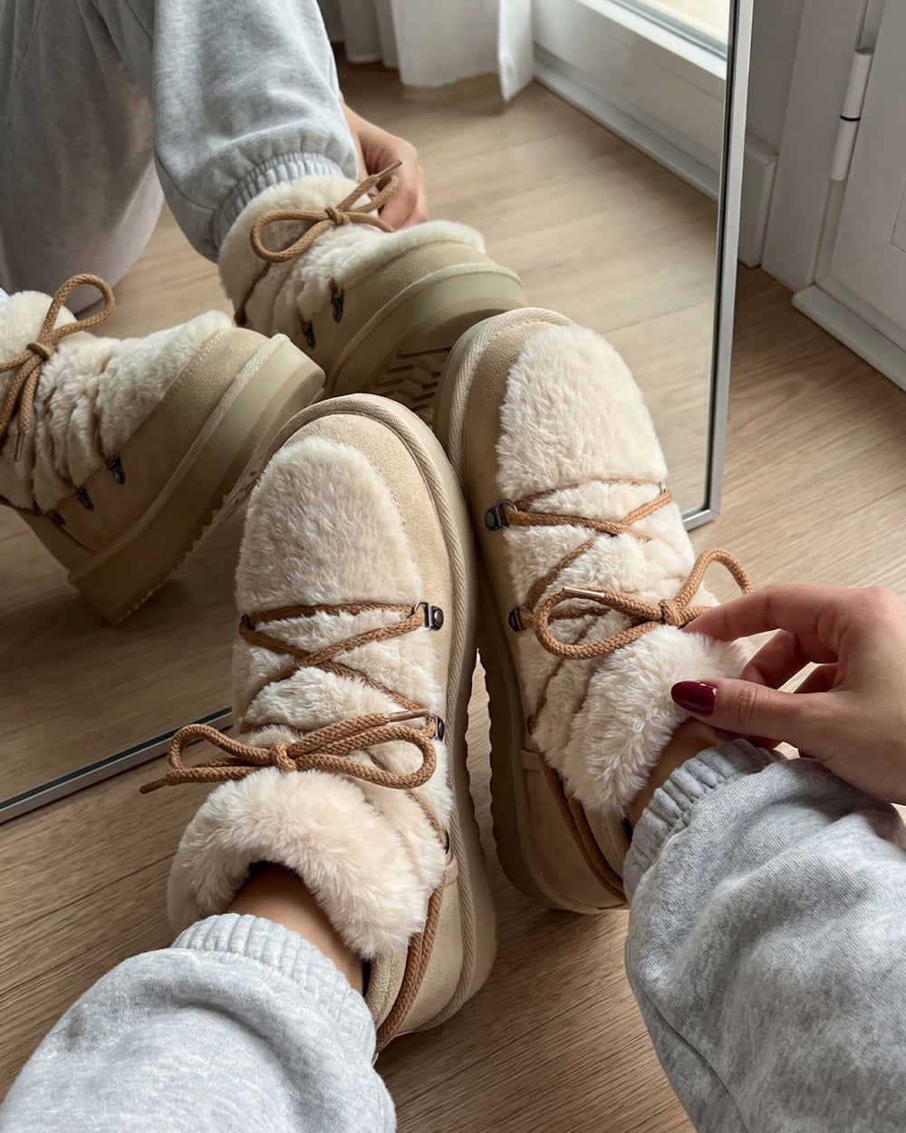 Gležnjače D.Franklin Nordic Trk Fur Low Beige G637 - BEŽ