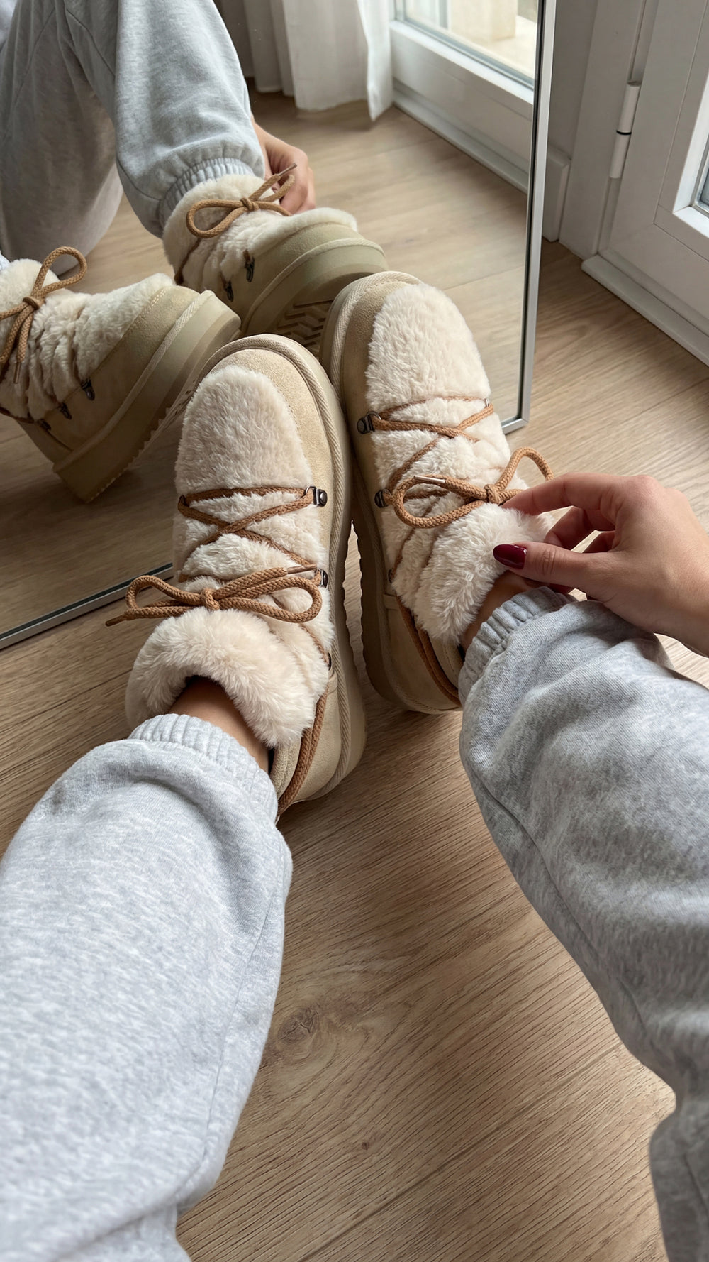 Gležnjače D.Franklin Nordic Trk Fur Low Beige G637 - BEŽ