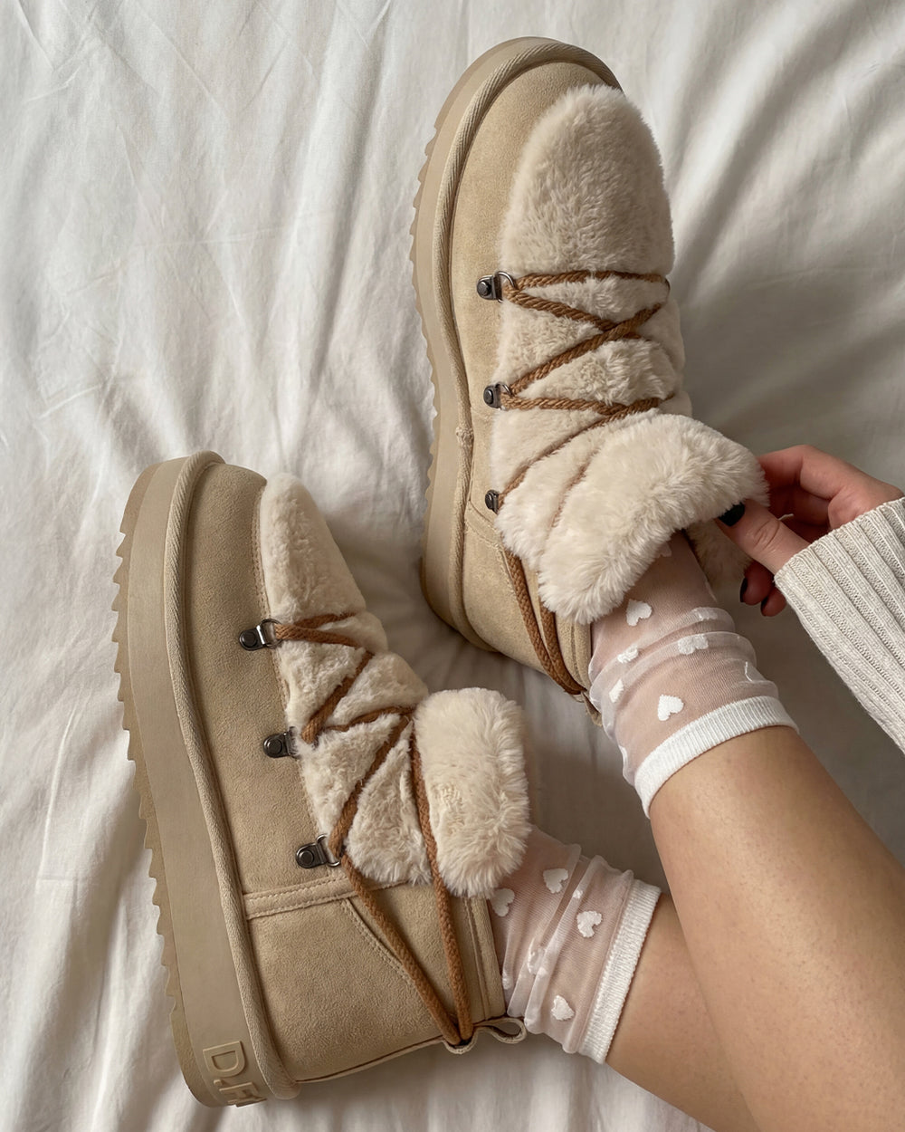 Gležnjače D.Franklin Nordic Trk Fur Low Beige G637 - BEŽ