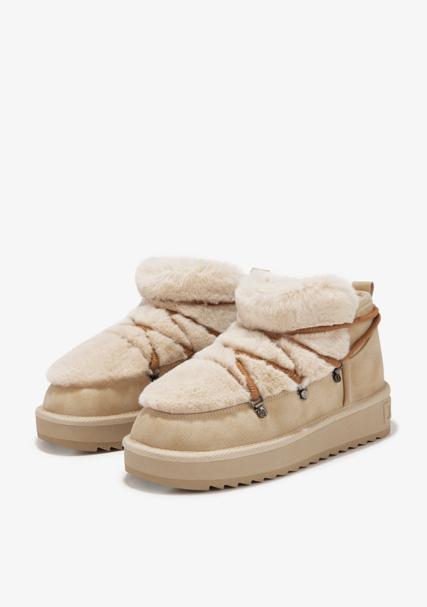 Gležnjače D.Franklin Nordic Trk Fur Low Beige G637 - BEŽ