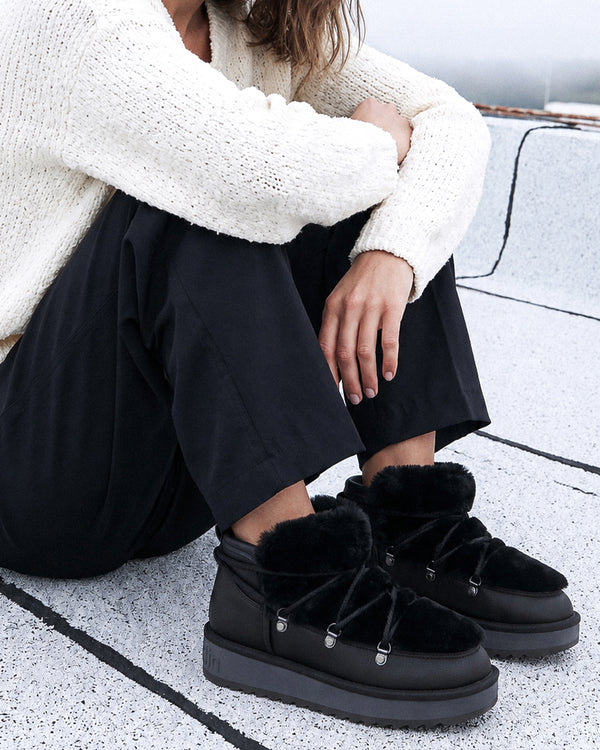 Gležnjače D.Franklin Nordic Trk Fur Low Black G637 - CRNA