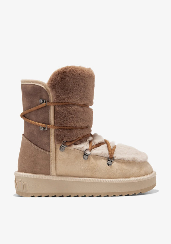 Ženske čizme D.Franklin Nordic Trk Fur Gradient Taupe G710 - TAUPE