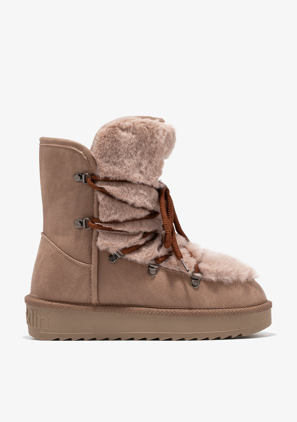 Ženske čizme D.Franklin Nordic Trk Fur Taupe G689 - TAUPE