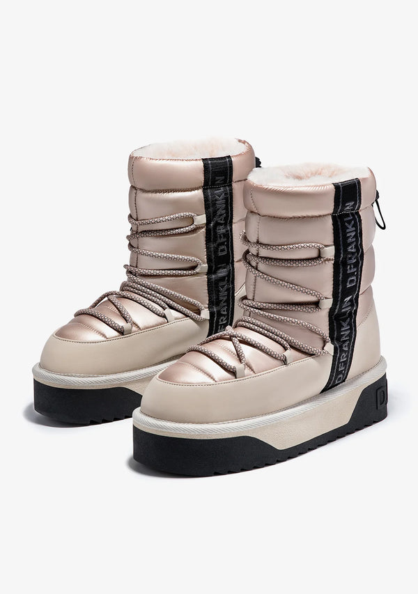 Ženske čizme za sneg F985 - D. FRANKLIN NORDIC BOMB V.2 BEIGE - BEŽ