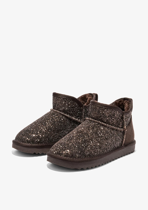 Gležnjače D.Franklin Nordic Lite Ww Glitter Choco G706 - SMEĐA