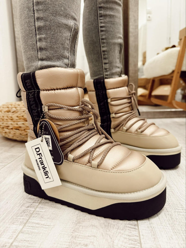 Ženske čizme za sneg F985 - D. FRANKLIN NORDIC BOMB V.2 BEIGE - BEŽ
