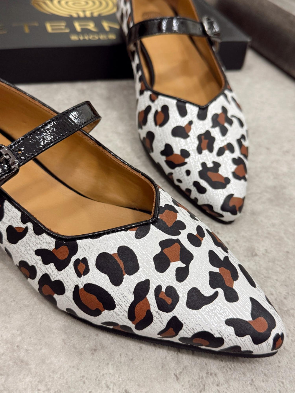Kožne baletanke G149 - ETERNAL - špic - LEOPARD