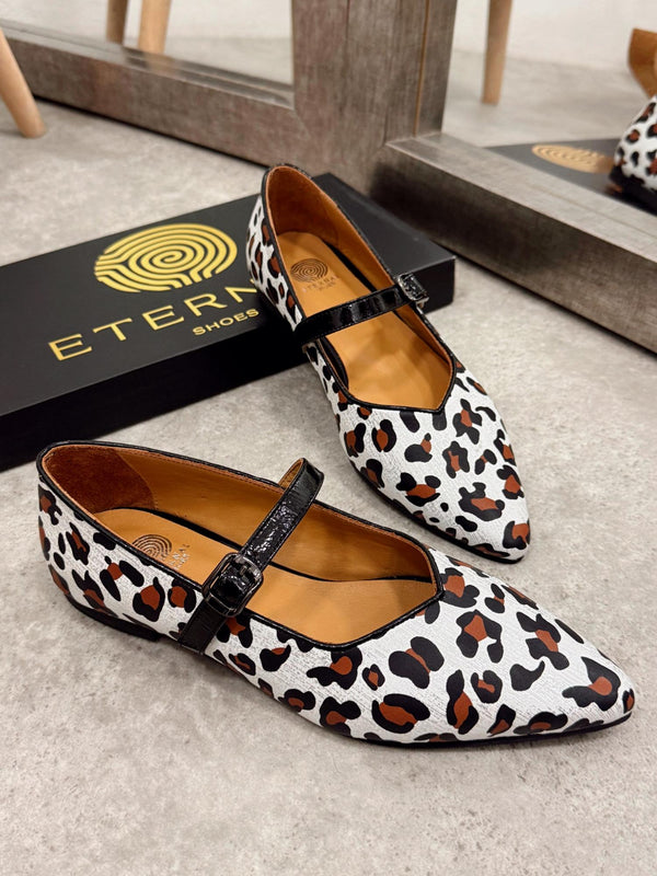 Kožne baletanke G149 - ETERNAL - špic - LEOPARD