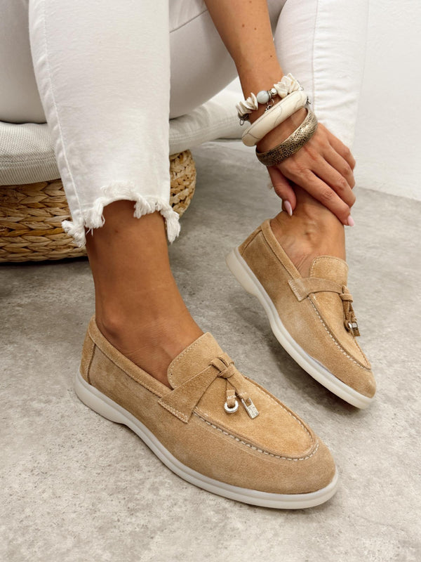 Kožne cipele - mokasine G459 - ATO SHOES - KAMEL