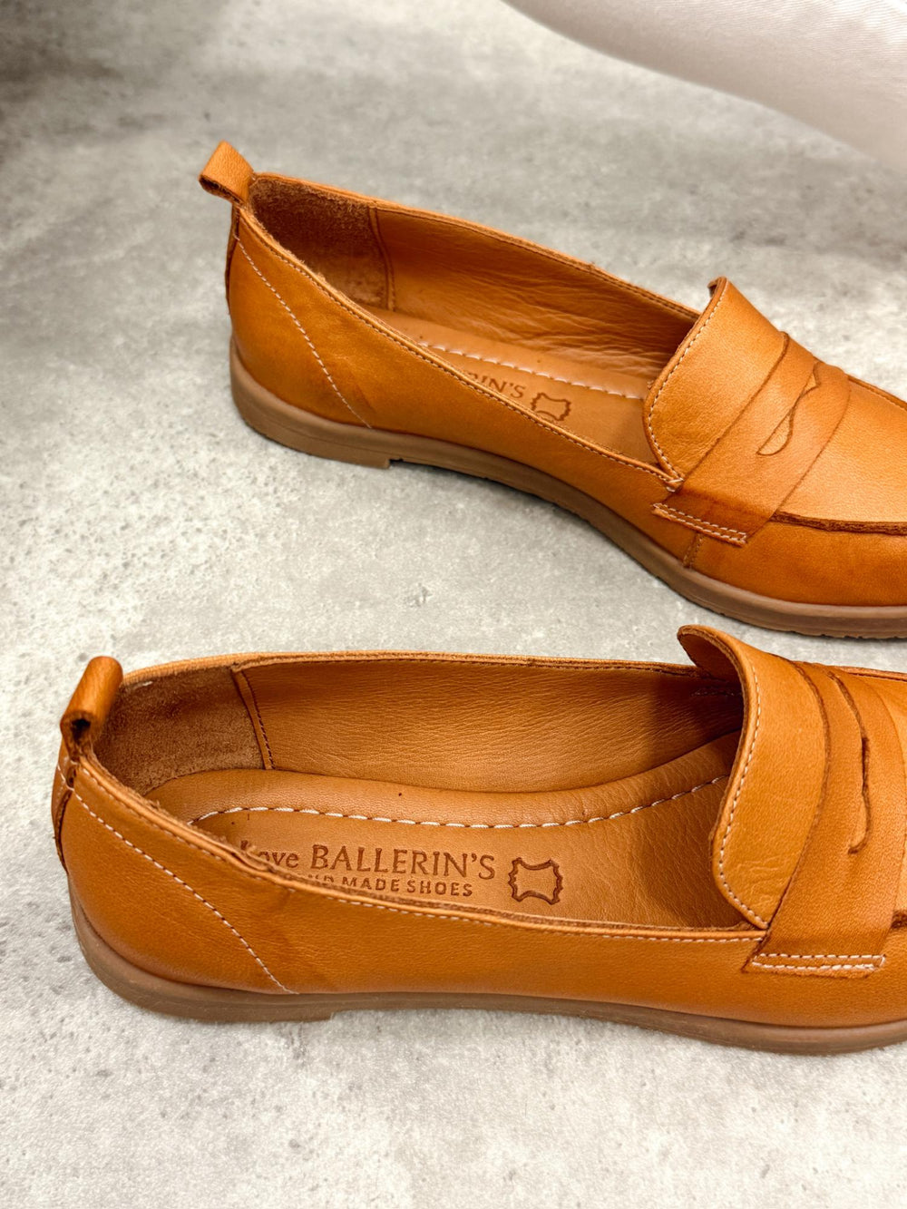 Kožne cipele - mokasine G420 - LOVE BALLERINS - NARANDŽASTA - KAMEL