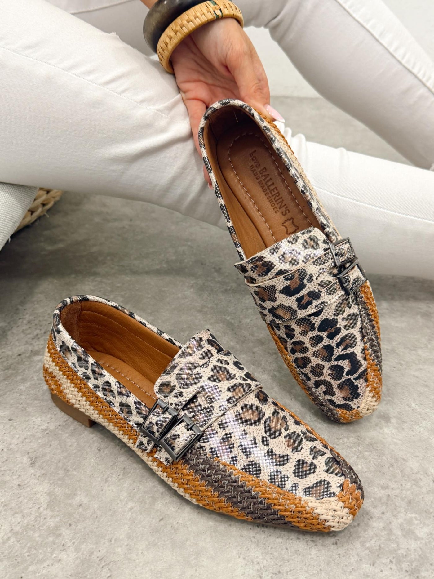 Kožne cipele - mokasine G417 - LOVE BALLERINS - LEOPARD