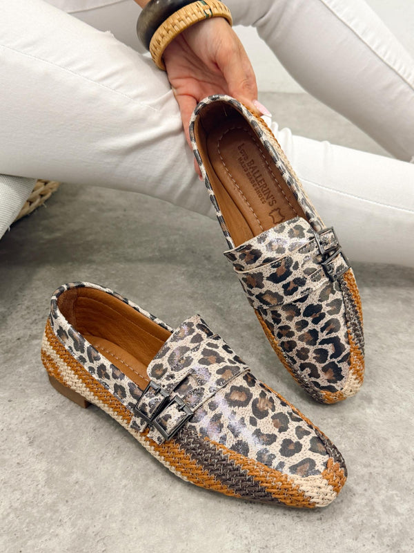Kožne cipele - mokasine G417 - LOVE BALLERINS - LEOPARD