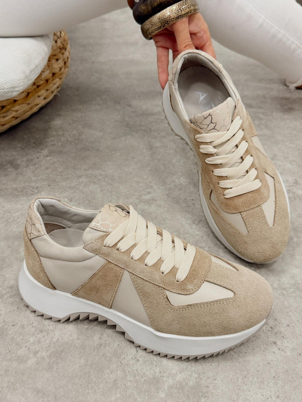 Kožne patike G454 - ATO SHOES - BEŽ