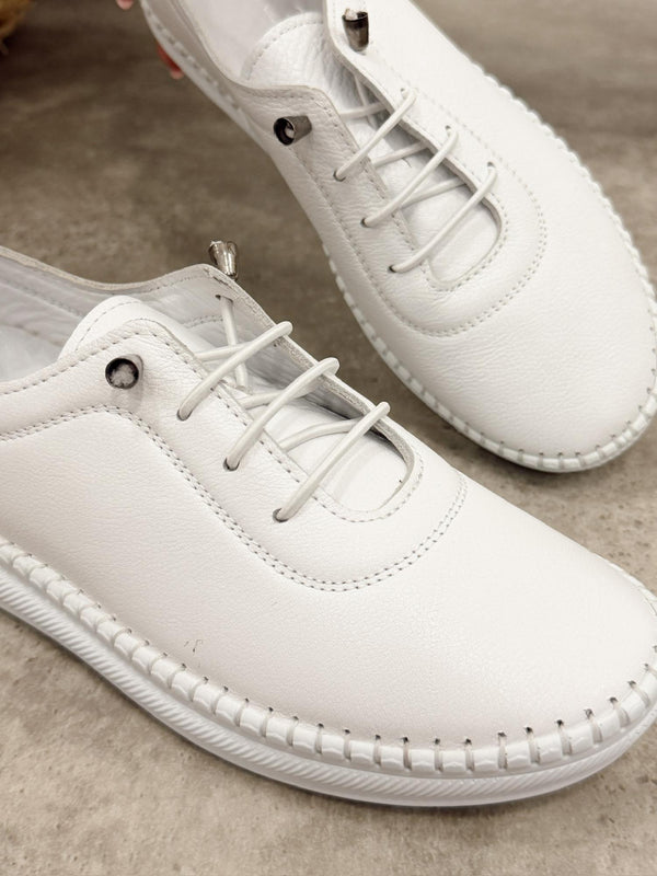 Kožne patike G450 - ATO SHOES - BELA