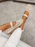 Ženske cipele - espadrile G321 - rupičaste - BEŽ