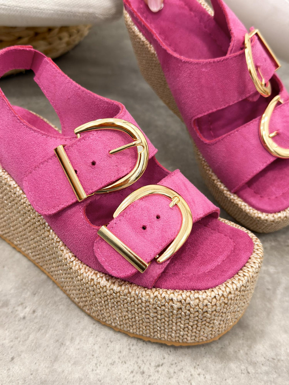 Ženske sandale G499 - na platformu - PINK