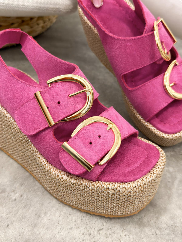 Ženske sandale G499 - na platformu - PINK