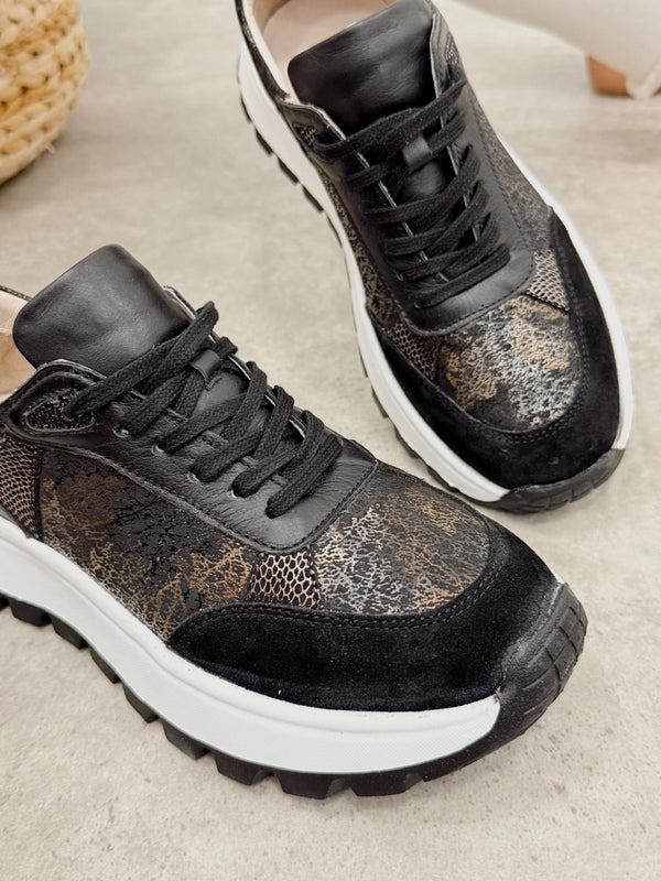 Kožne patike G457 - ATO SHOES - CRNA