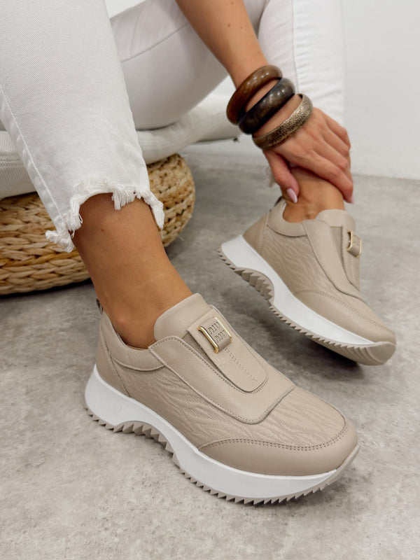 Kožne patike G455 - ATO SHOES - BEŽ