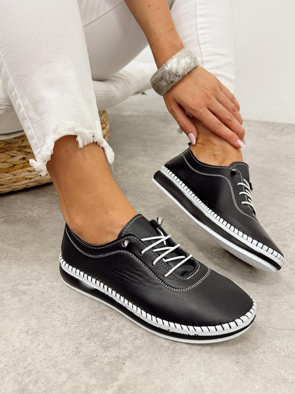 Kožne patike G450 - ATO SHOES - CRNA