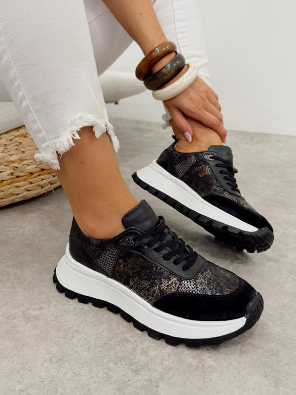 Kožne patike G457 - ATO SHOES - CRNA