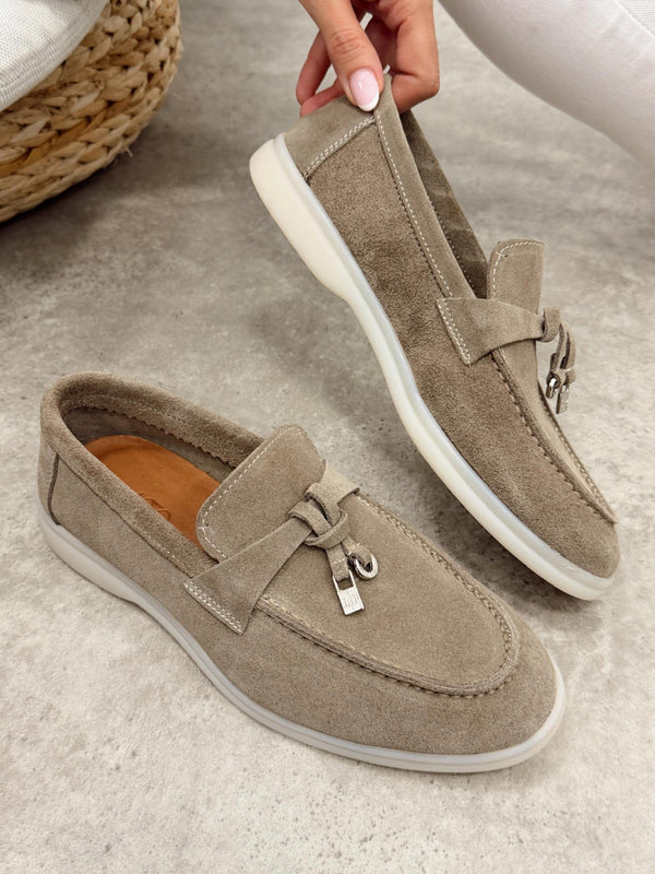 Kožne cipele - mokasine G459 - ATO SHOES - BEŽ
