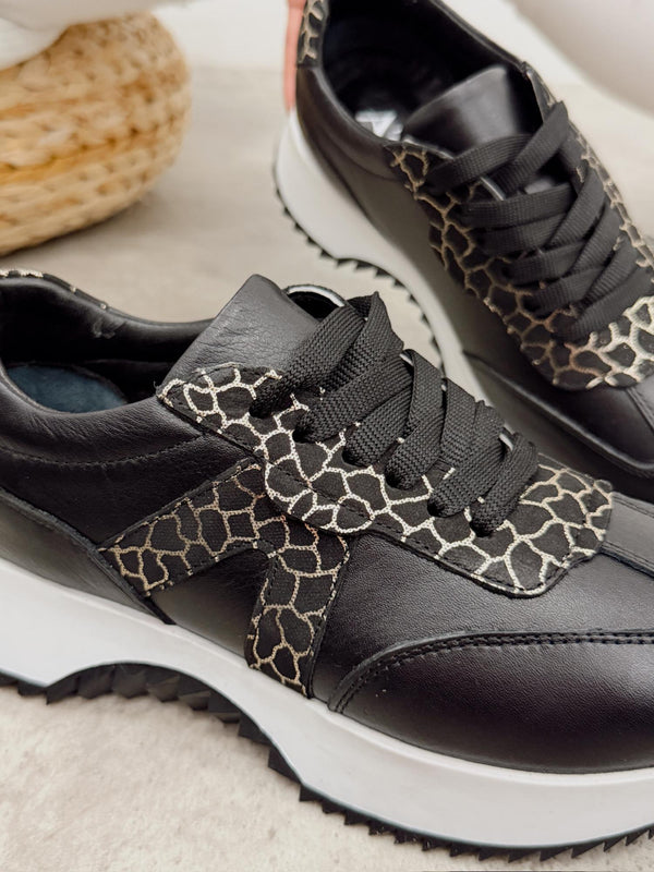 Kožne patike G456 - ATO SHOES - CRNA