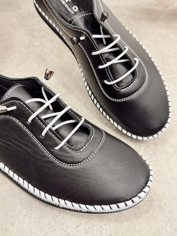 Kožne patike G450 - ATO SHOES - CRNA
