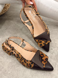 Kožne sandale G392 - LB ROVIGO - špic - SMEĐA - LEOPARD