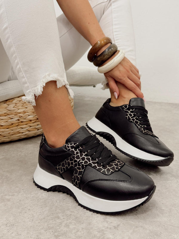 Kožne patike G456 - ATO SHOES - CRNA