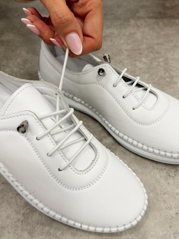 Kožne patike G450 - ATO SHOES - BELA