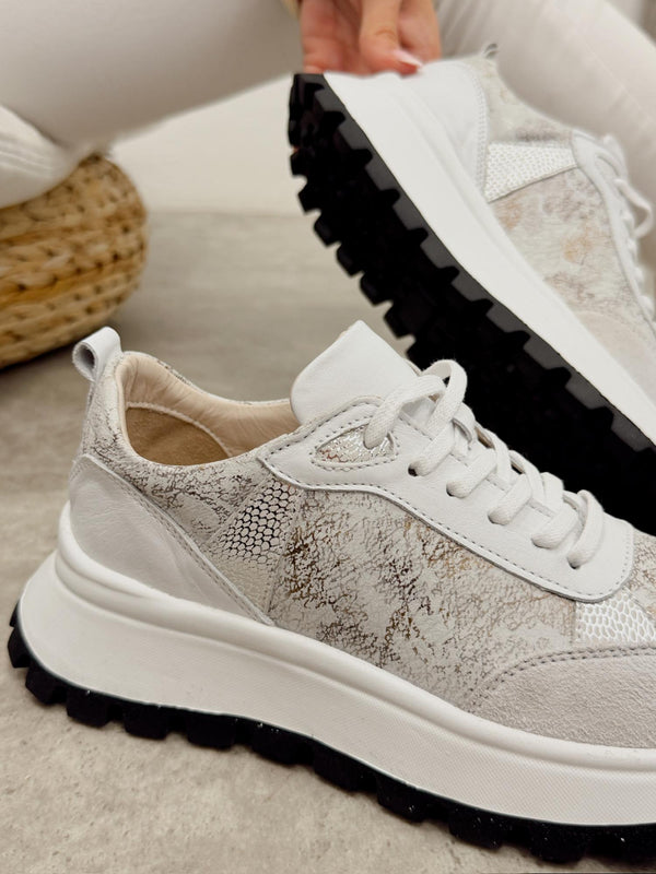 Kožne patike G457 - ATO SHOES - BELA