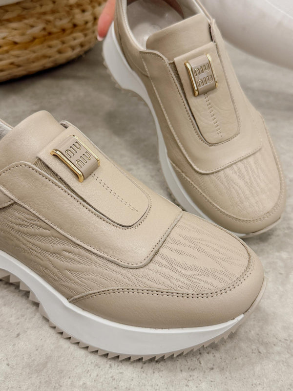 Kožne patike G455 - ATO SHOES - BEŽ