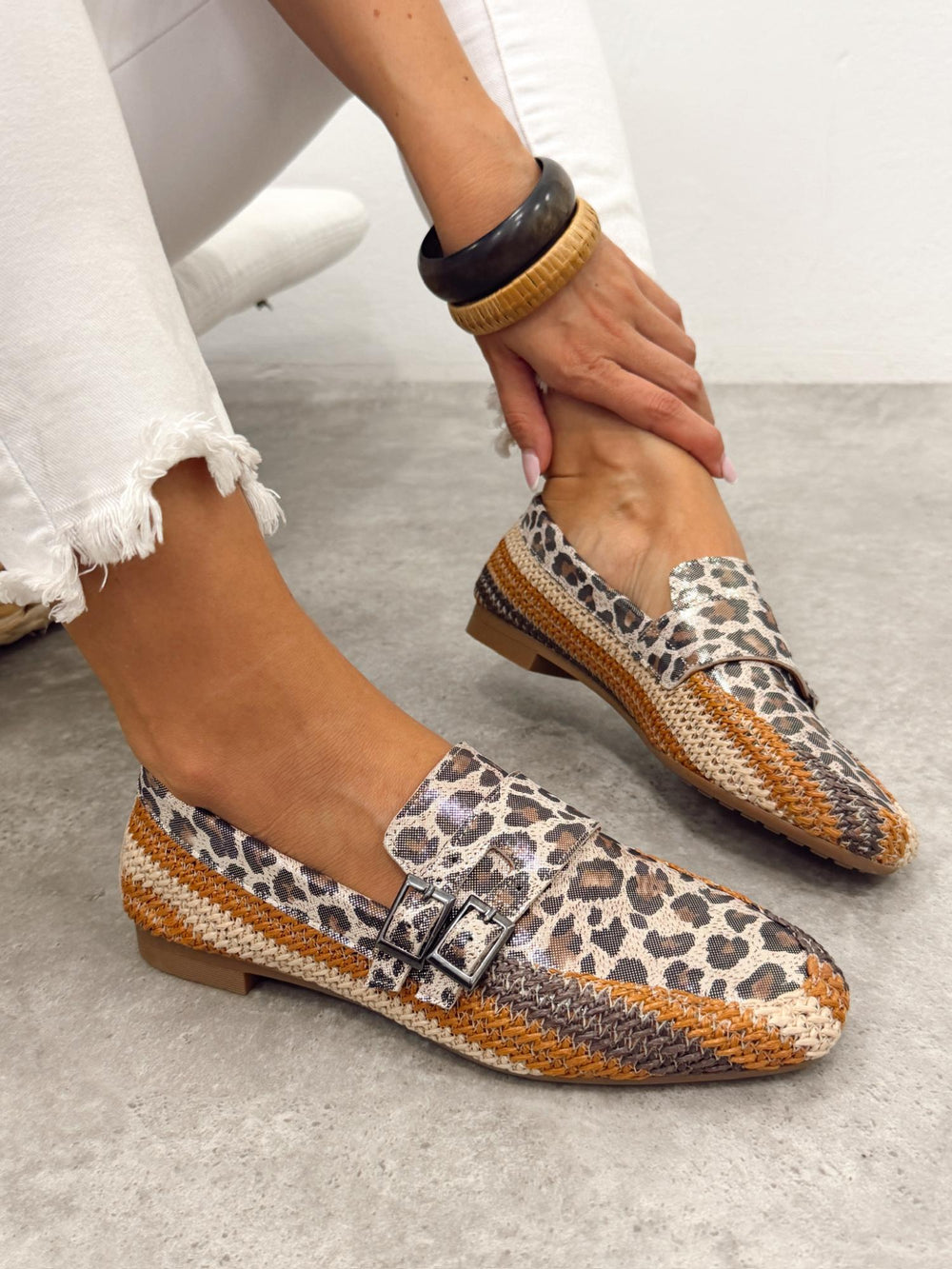 Kožne cipele - mokasine G417 - LOVE BALLERINS - LEOPARD