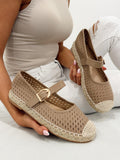 Ženske cipele - espadrile G321 - rupičaste - TAMNO BEŽ