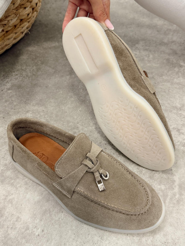 Kožne cipele - mokasine G459 - ATO SHOES - BEŽ