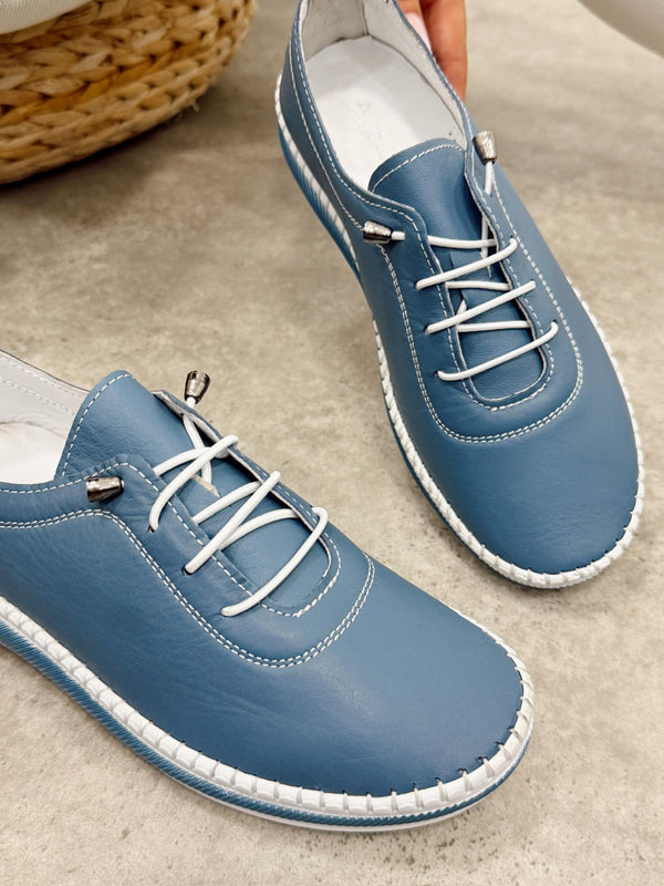 Kožne patike G450 - ATO SHOES - PLAVA