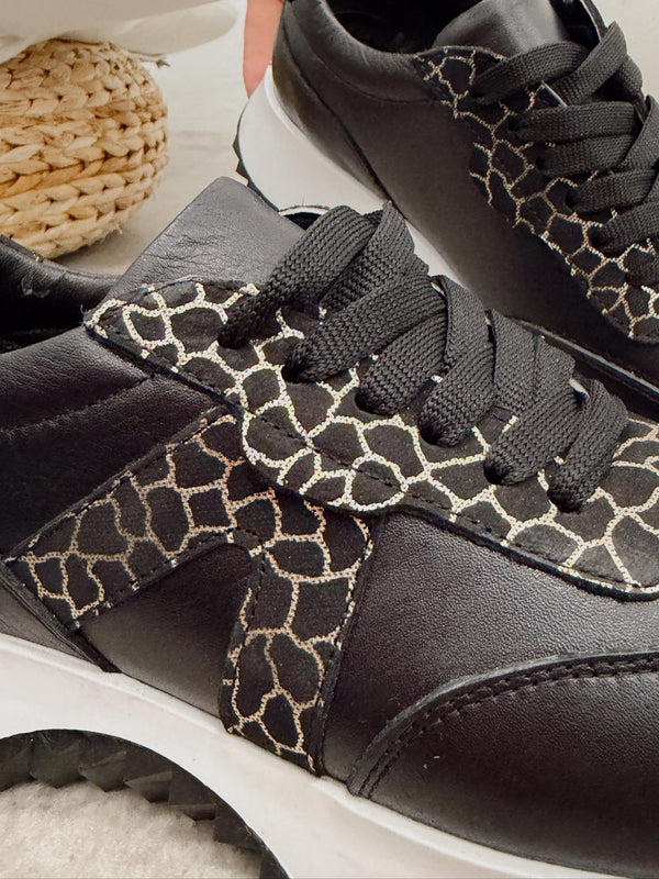 Kožne patike G456 - ATO SHOES - CRNA