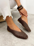 Kožne cipele - baletanke G465 - ATO SHOES - rupičaste - SMEĐA