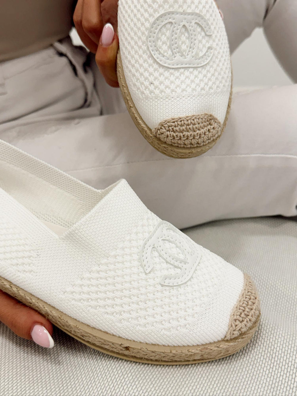 Ženske cipele - espadrile G322 - BELA