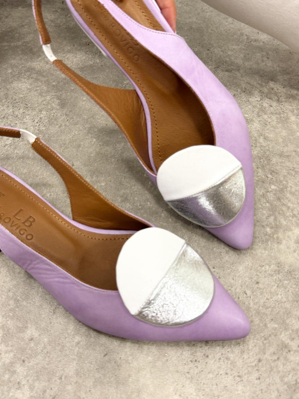 Kožne sandale - baletanke G391 - LB ROVIGO - LJUBIČASTA