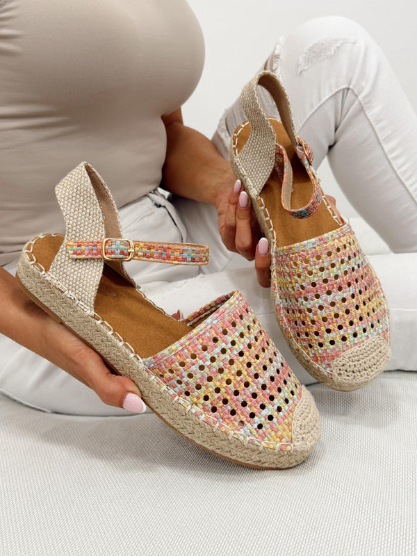 Ženske sandale - espadrile G308 - rupičaste - VIŠEBOJNE