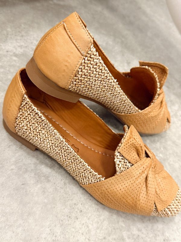 Kožne cipele - baletanke G418 - LOVE BALLERINS - BEŽ
