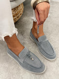 Kožne cipele - mokasine G459 - ATO SHOES - SIVA