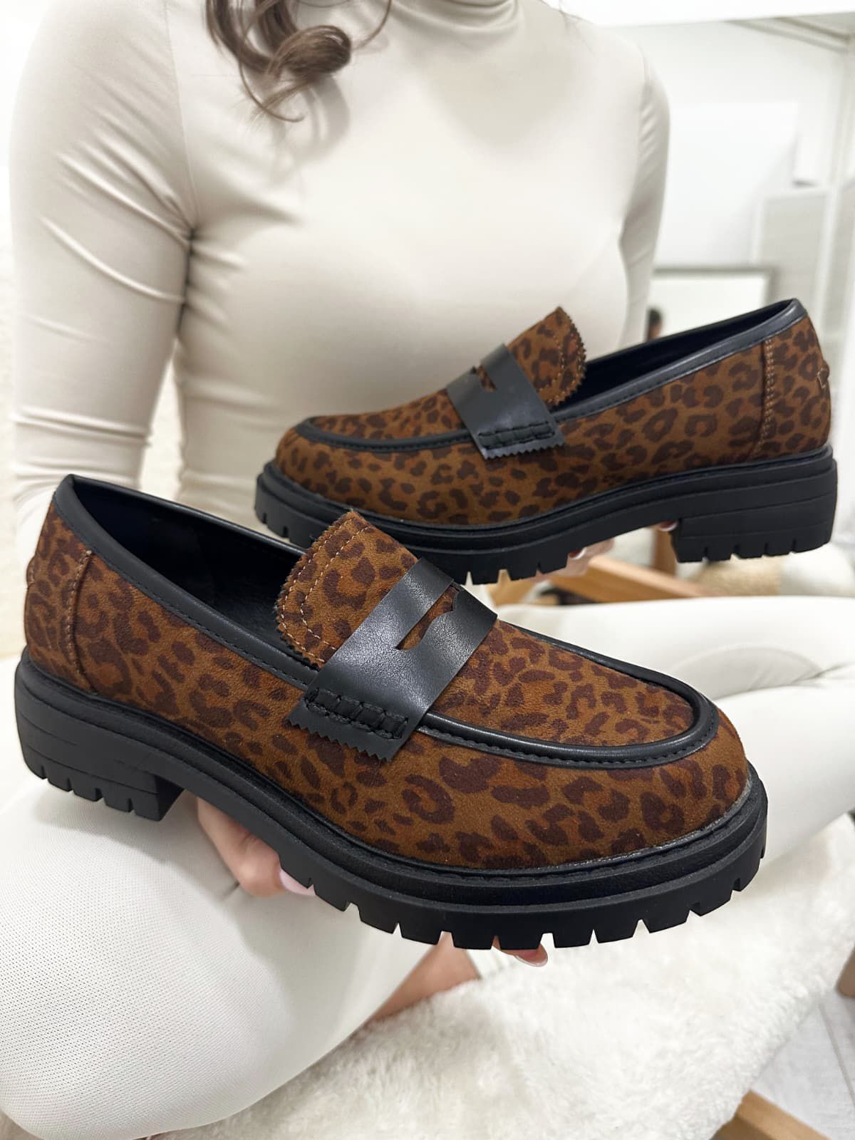 Ženske cipele - mokasine G017 - LEOPARD