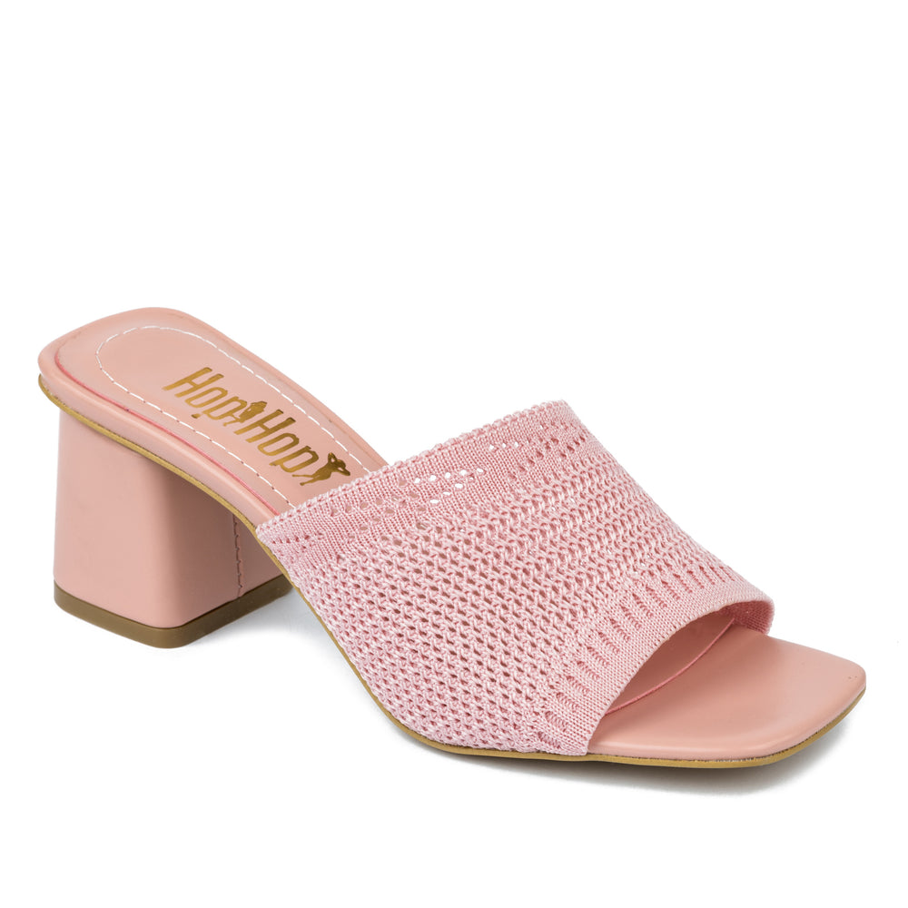 KONČANE PAPUČE NA DEBLJU ŠTIKLU - ROZE