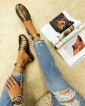 Ženske sandale A265 - ZLATNA